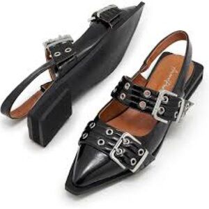 8.5 Amazon Chunky Buckle Ballet Flats